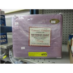 New - King size sheet set - mauve
