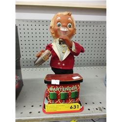 Battery operated Bartender tin toy