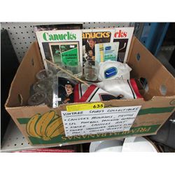 Vintage sports collectibles