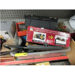 Tote of used tools.