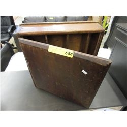 Vintage wood sectioned box