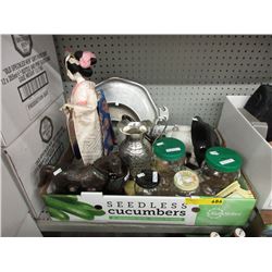 Box lot of used household goods