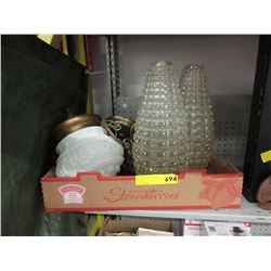 2 Vintage hanging light fixtures