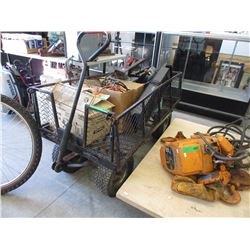 Metal wagon with pneumatic tires