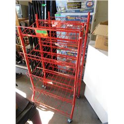 2 Rolling display racks - used