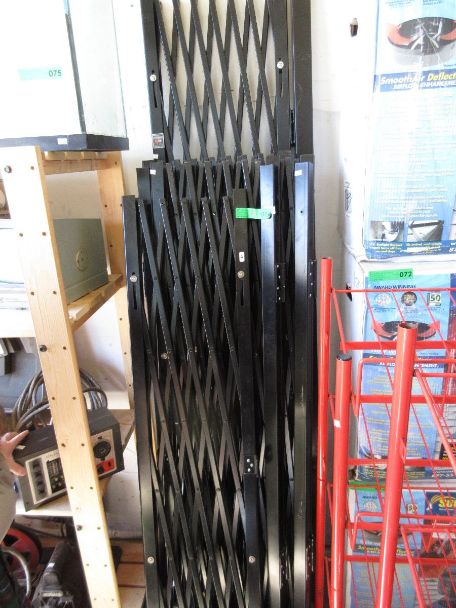 4 Accordion security gates used