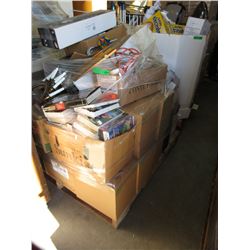 Skid of storage locker goods