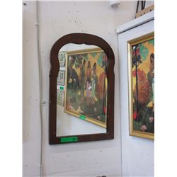 Vintage wood framed mirror