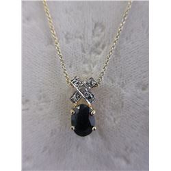 Sapphire & Diamond-set Pendant/Necklace set