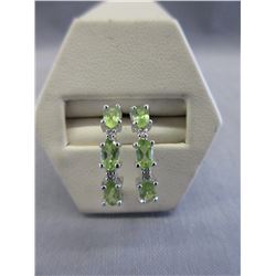 New - Diamond-set Peridot Earrings