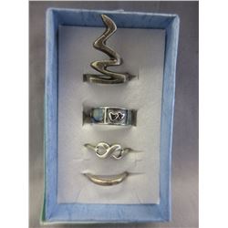 4 Sterling Silver Rings