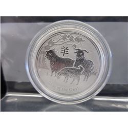 "2015 Year of the Goat" .999 Silver Coin