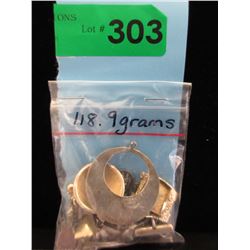 Scrap Lot of 118.9 Grams Sterling Silver.