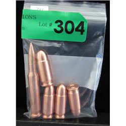 5 x .999 Fine Copper Bullion Bullets