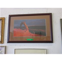 Framed print of a desert scene