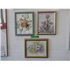 Image 1 : 3 Hand painted tiles