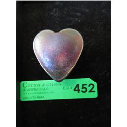 Signed Robert Held art glass heart