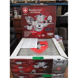 New - 16 piece stainless steel cookware set