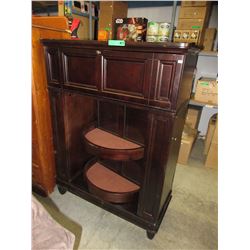 Bar cabinet with mirrored top