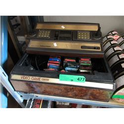 Vintage Intellivision video game center with games