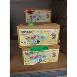 8 Boxes of animal clip memo holders