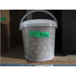 12 lb.  pail of stuffed queen olives - kosher