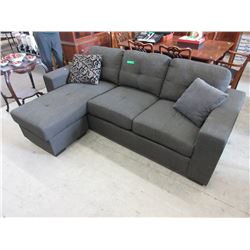 Upholstered sofa with chaise end