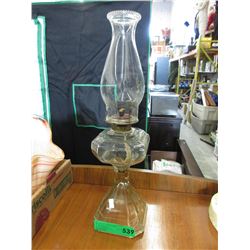Vintage oil lamp with chimney