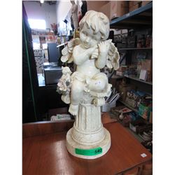 Plaster cherub figurine - 18" tall