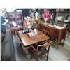 Image 1 : Sheraton Burl Walnut dining suite - 9 pieces