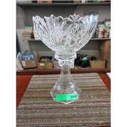 13" Tall crystal pedestal bowl
