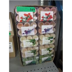 Case of scented tea lights - assorted