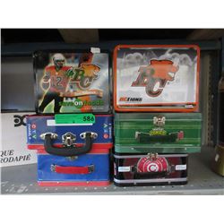 6 Sport themed lunch boxes