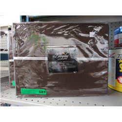 New - Full size microfiber sheet set - brown