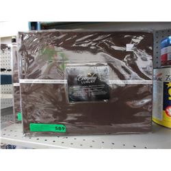 New - Full size microfiber sheet set - brown