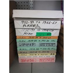 11 Boxes of NHL Players lists