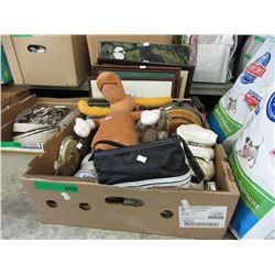 Box of decorative household objects
