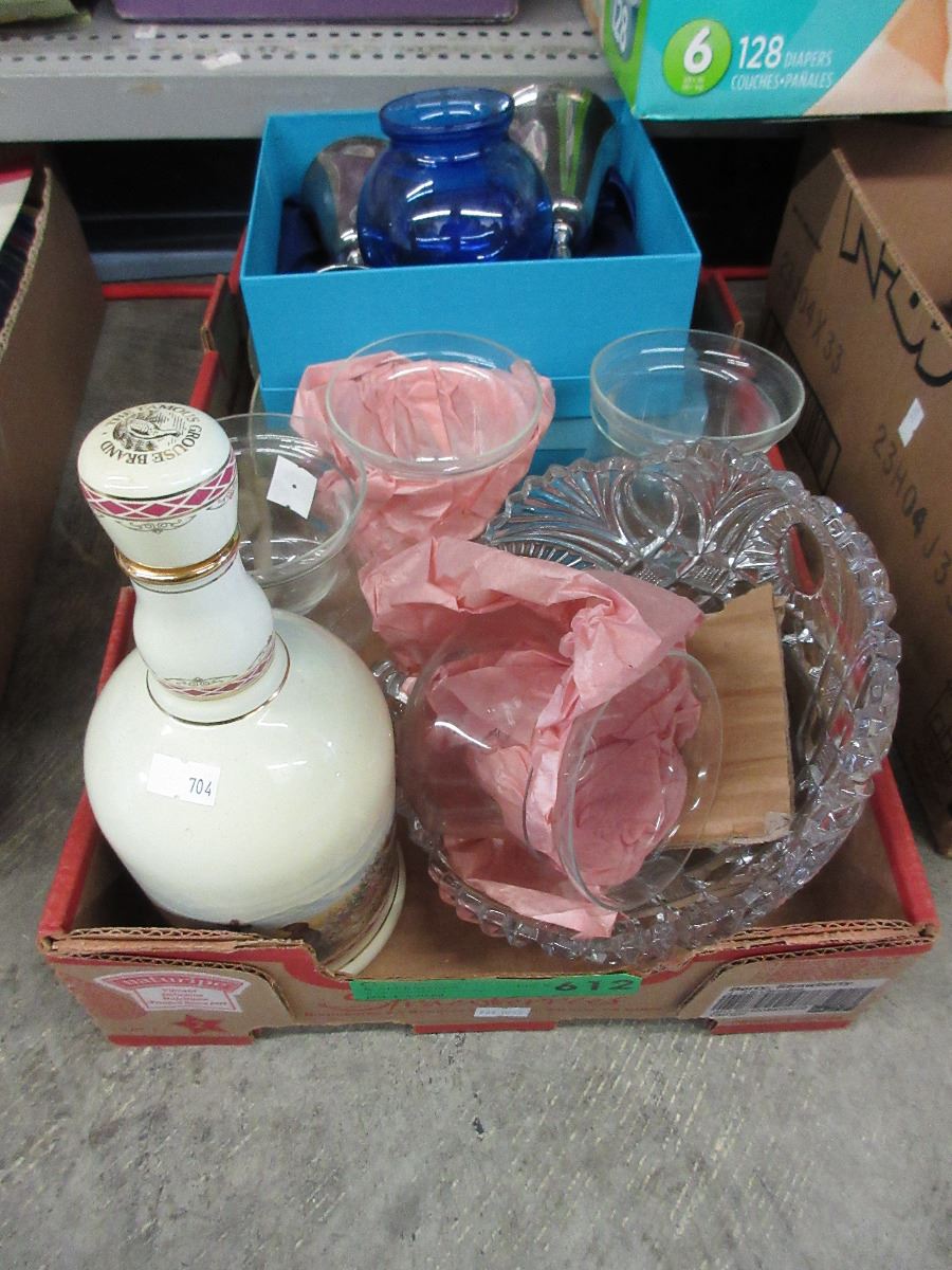 Box lot of used household items