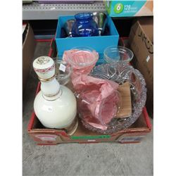 Box lot of used household items
