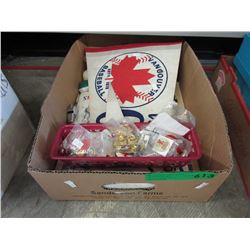 Box lot of sports memorabilia & accessories