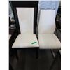 Image 1 : 2 White Dining Chairs - mismatched