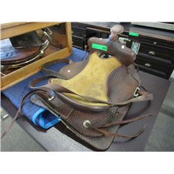Leather Western saddle - used