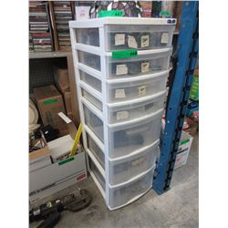Plastic storage drawers & contents