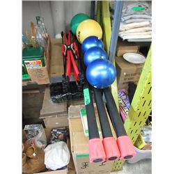 Exercise balls and equipment