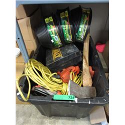 Large tote of used tools