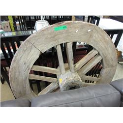 Vintage wood wagon wheel
