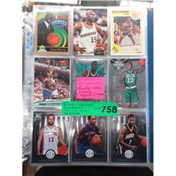 23 Pages of Basketball rookie cards
