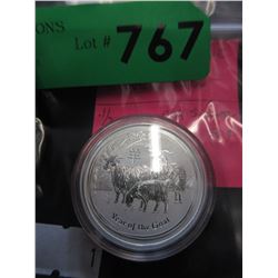 1/2 Troy Oz. - 2015 "Year of the Goat" Silver coin