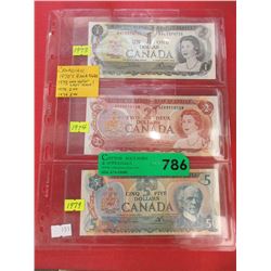 Canadian 1970's bank notes