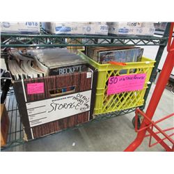 50 Vintage LP records & box of vintage magazines